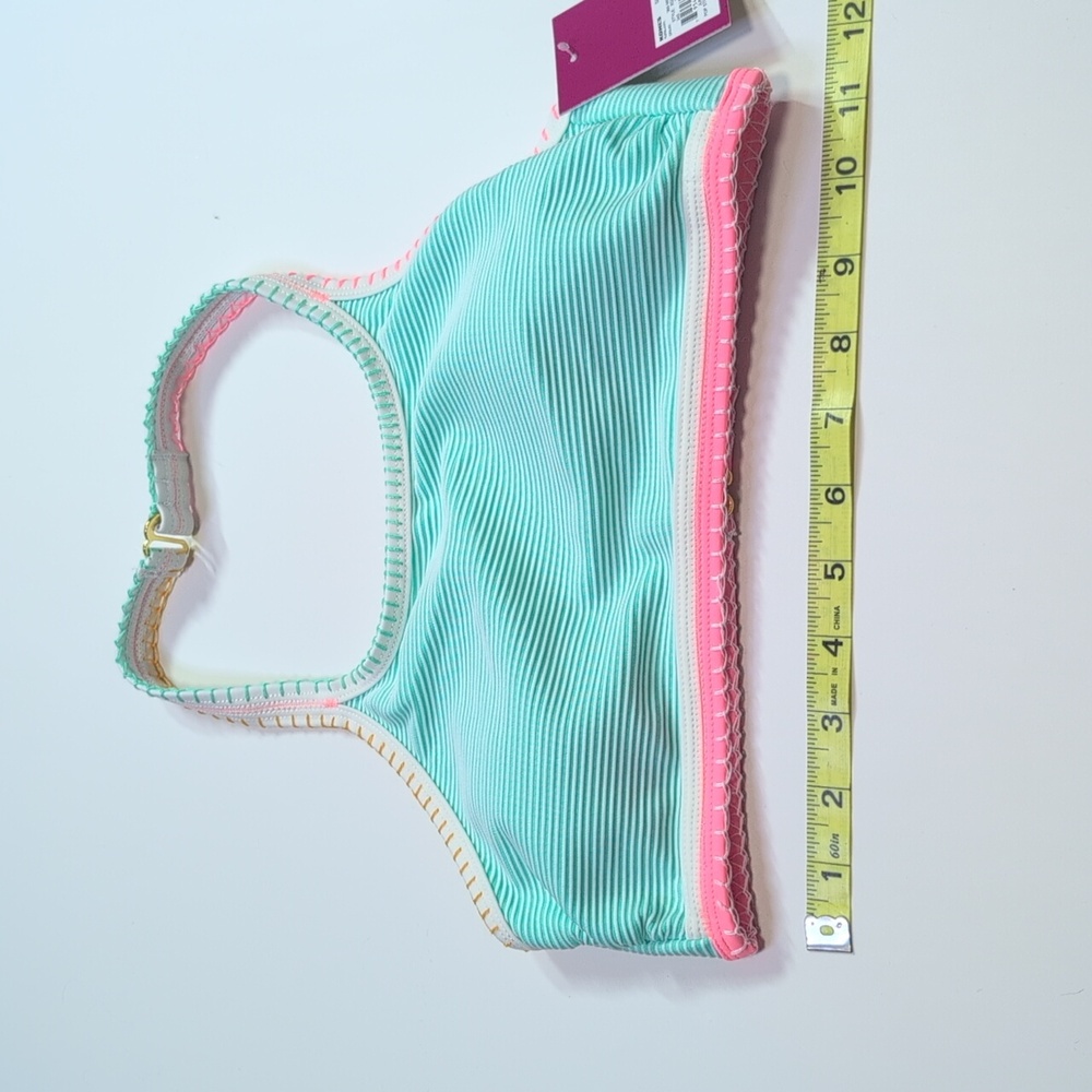 SO Mint and Pink Halter Bikini Top Juniors Size Small - Picture 4 of 7